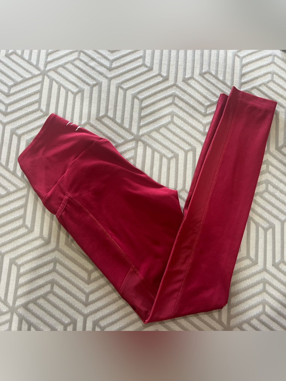 Gymshark Seamless Mesh Leggings, Dark Red, Small, Like New